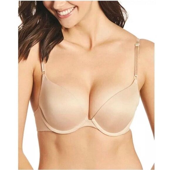 Women’s Maidenform nude beige underwire Tee Shirt Push Up Convertible bra 36D - Picture 1 of 4